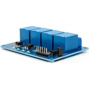 Resim Tls Robotik 12v 4 Kanallı Kırmızı Işıklı Röle 