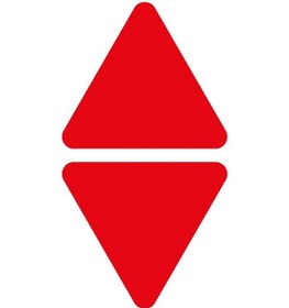 Resim Kırmızı Reflective Reflektif 2'li Üçgen Sticker Paketi Otomobil Motosiklet Reflektif Parlayan Sticker Etiket Modeli 