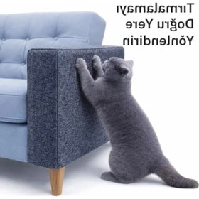 Resim Yapışkanlı Kedi Tırmalama Matı - 100x30 Cm Koruyucu 