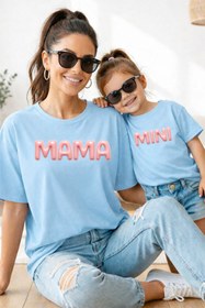 Resim genosha Anne Kız 100% Pamuk T-shirt Mama Mini Mother Daughter TEKLİ FİYAT 