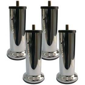 Resim Koltuk Kanepe Mobilya Baza Ayağı Krom 15 Cm 4 Adet M 8 İnce Diş 