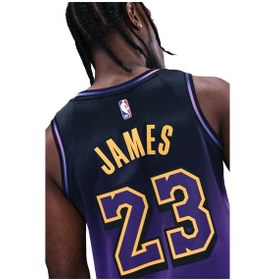 Resim Nike Dri Fit Los Angeles Lakers 2024/25 City Edition Basketball Jersey Lebron James Basketbol Forması Mor 
