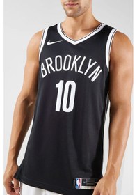 Resim Nike Dri Fit Brooklyn Nets Nba Basketball Jersey Sımmons Erkek Basketbol Forması Siyah 