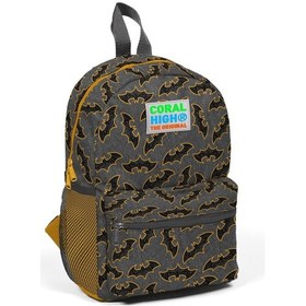 Resim Coral High Kids Koyu Gri Hardal Yarasa Desenli İki Bölmeli Yuva Sırt Çantası 23521 