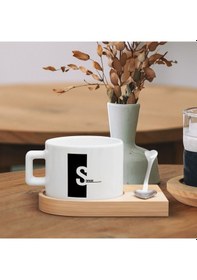 Resim Bk Gift Kişiye Özel İsimli Ahşap Altlıklı Seramik Fincan-11 , Meslek Hediyesi, Yeni İş Hediyesi Kobitmeyen138087 Bk Gift 