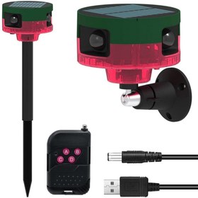 Resim PowerMaster 26946 13Farklı Sesli Hayvan Kovucu Alarm Cihazı Mikrofonlu Solar Panelli 