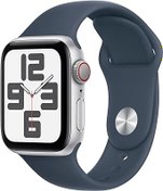 Resim Apple Watch SE (2. nesil, 2023) GPS + Cellular 40 mm Gece Yarısı Alüminyum Kasa Akıllı Saat ve Gece Yarısı Spor Kordon - M/L. Fitness ve Uyku Takibi, Trafik Kazası Algılama, Kalp Atış Hızı Takibi 