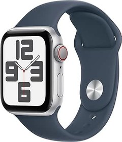 Resim Apple Watch SE (2. nesil, 2023) GPS + Cellular 40 mm Gece Yarısı Alüminyum Kasa Akıllı Saat ve Gece Yarısı Spor Kordon - M/L. Fitness ve Uyku Takibi, Trafik Kazası Algılama, Kalp Atış Hızı Takibi 