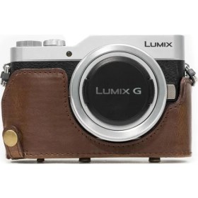 Resim MegaGear Panasonic DC-GX800, DMC-GF7, Suni Deri Kamera Çantası 