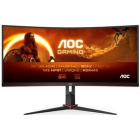 Resim AOC CU34G2XP/BK 34" 1 MS 780 Hz Freesync Premium WQHD VA Curved Monitör (Ölü Piksel) 