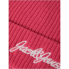 Resim Jack&Jones Minimalist Erkek Örgü Bere - Günlük Stil - Fuşya / STD 