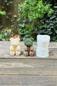 Resim Rufus Concept Rose Bear Tekli Silikon Mum Kalıbı 