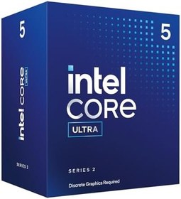 Resim Intel Core Ultra 5, 225F.10 Core 6P-Cores + 4.9 GHz, 5 225F masaüstü işlemci sistemleri için 