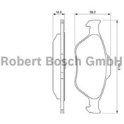 Resim BOSCH 986495220 Fren Balatası Ön Fiesta IV 95- Fiesta V 01- Fusion 02- Puma 97- / Mazda 2 03- Mazda 121 96- Absli 