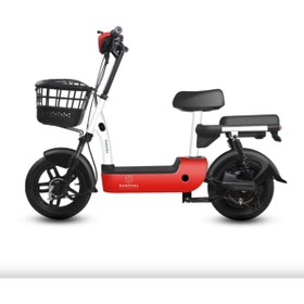 Resim KAROVAL Kıtty Kırmızı/beyaz Elektrikli Bisiklet 