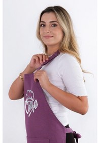 Resim Unisex Master Chef Ayar Askılı Mutfak Önlüğü Mor 