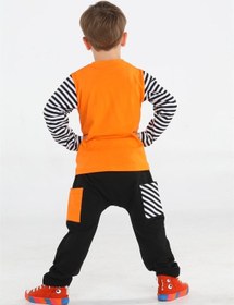 Resim Casabony Jawsome Baggy Erkek Çocuk Pantolon + T-shirt Takım-turuncu - Siyah 
