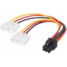 Resim MOLIX 6 Pin Power Kablo 6 Pin To Molex Power Pcıe Ekran Kartı Güç Kablo 6 Pin Power To Molex 