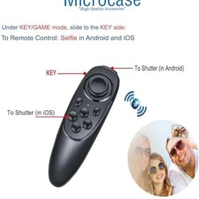 Resim Microcase VR Sanal Gerçeklik Gözlükleri için Kablosuz Bluetooth Kumanda Çok Fonksiyonlu Joystick Gamepad-AL4818 