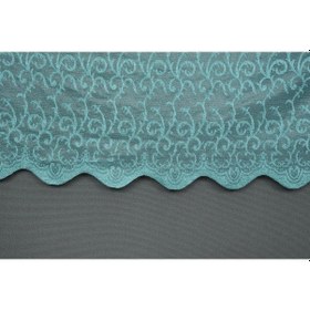 Resim Şal Model Petrol Yeşili Renk Hazır Dikilmiş Pileli Fon Perde 75x2 