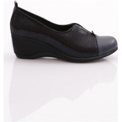 Resim Dgn 2331 Kadin Lastik Detayli Dolgu Taban Comfort Ayakkabi 2331-2-R1078 Lacivert 