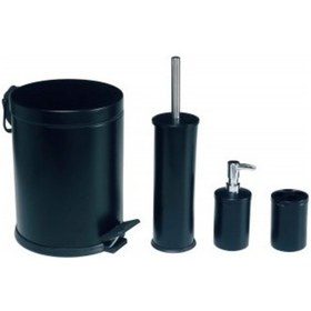 Resim Dibanyo Dörtlü Banyo Seti Siyah Siyah 