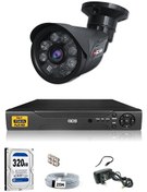 Resim Cepten İzle Gece Görüşlü 1 Kameralı 5 MP Sony Lensli FHD Güvenlik Kamerası Sistemi DS-2015HD-SET1-320-BLACK IDS