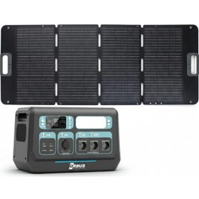 Resim Orbus 2400w Güç Kaynağı 100w Katlanır Güneş Paneli 