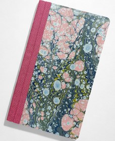 Resim DEFTER ( EBRU SANATI KAPAKLI) 40 Yaprak-80 Sayfa - DESEN 06 / Kareli (Grid) 