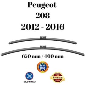 Resim Peugeot 208 2012 2013 2014 2015 2016 Uyumlu Ön Cam Silecek Süpürgesi Takımı 650/400mm Silbak Sb2616c 