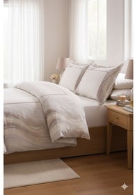 Resim Özdilek Wavelet Battal Boy King Nevresim Takımı - Kahve Kahve 