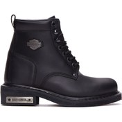 Resim Harley Davidson Kadın Siyah Deri Gibson Postal Bot Derimod