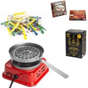 Resim Kefo Mini Kare Elektrikli Ocak+Kefo Gold Kömür+Sipsi+Folyo (405449486) 