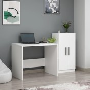 Resim Dekorosso Stic Dolaplı Çalışma Masası Beyaz 