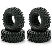 Resim Leezsing 1/10 Rc Araçlar İçin 4 Adet Kauçuk Lastik, Trx4 Scx10 90046 90047 Cc01 Uyumlu, Dış Çap 96mm Genişlik 40mm 