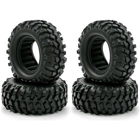 Resim Leezsing 1/10 Rc Araçlar İçin 4 Adet Kauçuk Lastik, Trx4 Scx10 90046 90047 Cc01 Uyumlu, Dış Çap 96mm Genişlik 40mm 