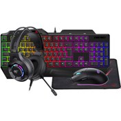Resim Havit Gamenote Kb905cm-tur 4'lü Gaming Set – Klavye, Mouse, Kulaklık, Mousepad – Rainbow, Pc Uyumlu 