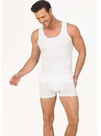 Resim Nbb Erkek Beyaz Yuvarlak Yaka Sporcu Sırt Atlet 