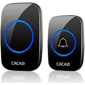 Resim Sonex Kablosuz Uzaktan Kumandalı Led Kapı Zili Siyah 