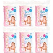 Resim İpek Bebek Temizleme Pamuğu 60'lı 6 Adet 