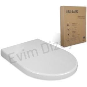 Resim AQUA BAGNO Aqua Bagno Zero Yavaş Kapanan Klozet Kapağı -duroplast 