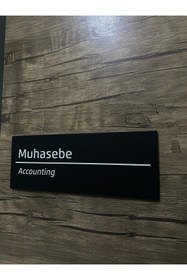 Resim Yön Lazer Reklam Soft Serisi Pleksi Muhasebe Kapı İsimliği 