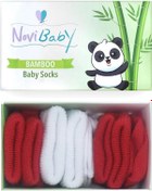 Resim Novibaby 3'lü Bambu Yenidoğan Bebek Çorabı I Flag I 0-6 ay "Karışık Renkli" 