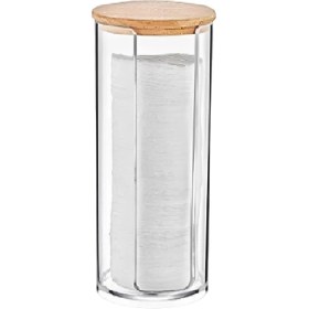 Resim Storemax Ahşap Kapak Disk Pamukluk Organizeri 