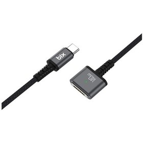 Resim Bix Bxm3c 140w Type-c To Magsafe 3 Macbook Pro Ve Macbook Air 13,14,16, M1 M2 Uyumlu Manyetik Örgülü Şarj Kablosu 2 Metre 