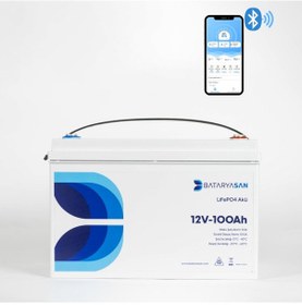 Resim Bataryasan Lifepo4 Lityum Akü-12 V 100 Ah Bluetooth Özellikli Lityum Solar Akü 