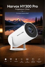 Resim HARVOX HY300 Pro Upgrade Projeksiyon Cihazı Taşınabilir Android Sistemli Wifi HDMI USB Destekli Projektör 