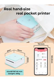 Resim Phomemo M02 Pro Mini Taşınabilir Akıllı Cep Sticker Fotoğraf Yazıcı, Yapay Zeka Destekli Uygulama 