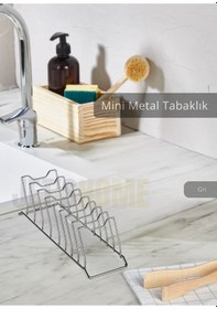 Resim Jet's Home Tezgah U Stu Tabaklık Paslanmaz Tabak Tutucu Bulas Iklık Metal Bulas Ik Sepeti Krom Krom 