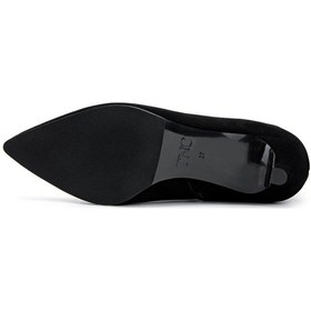 Resim Tamer Tanca Kadın Hakiki Deri Siyah Süet Topuklu Bot 1074 2048 Bn Bot Sk24-25 Sıyah Suet Siyah Süet 